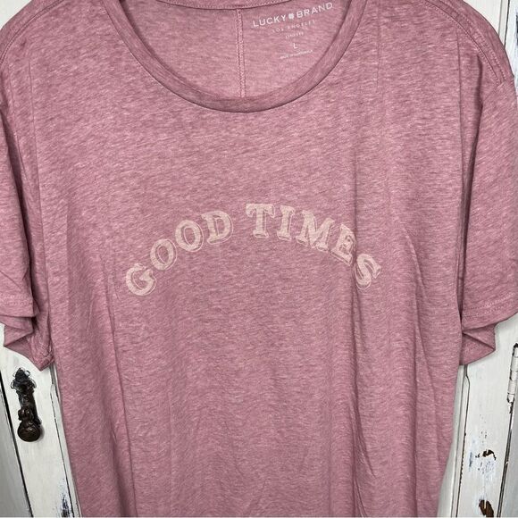 Lucky Brand Good Times Red Wash Tee T-shirt NWT - Picture 3 of 9